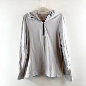 Lululemon 1/2 Zip Long Sleeve Pullover Hoodie Gray Large